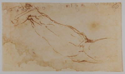 Luonnos "Leda"-teoksen oikeasta kädestä, 1528-1530 (piirustus) tekijältä Michelangelo Buonarroti