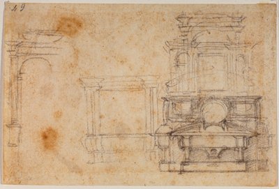 Tutkimuksia uuden sakastin hautamuistomerkeistä tekijältä Michelangelo Buonarroti