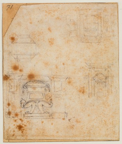 Uutta sakastia varten laaditut hautamuistomerkkien tutkimukset tekijältä Michelangelo Buonarroti