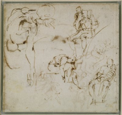 Study of Figures, n. 1511 tekijältä Michelangelo Buonarroti