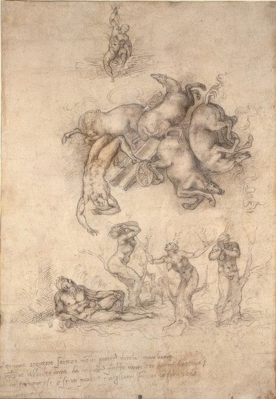 Phaetonin kaatuminen tekijältä Michelangelo Buonarroti
