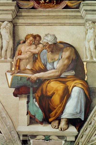 Sikstuksen kappeli (fresko) tekijältä Michelangelo Buonarroti