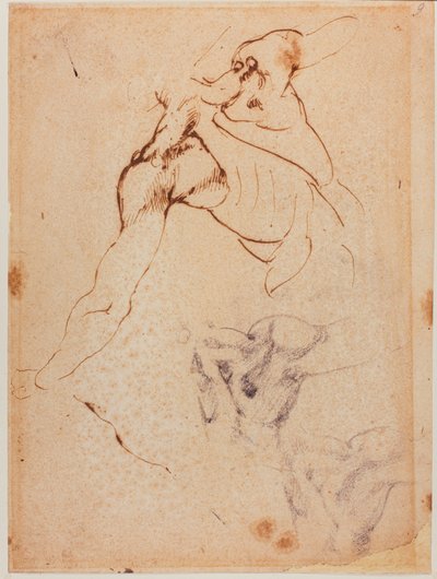 Vartalotutkimus "Cascinan taistelua" varten, 1500-luku (piirustus). tekijältä Michelangelo Buonarroti