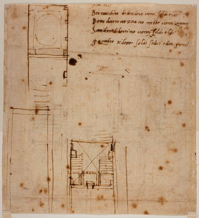 Laurentiaanisen syvennyksen seinäkorkeudet tekijältä Michelangelo Buonarroti