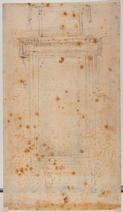 Ikkunoiden suunnittelu ja tutkimukset Laurentian curtilagea varten tekijältä Michelangelo Buonarroti