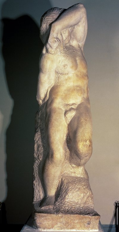 Nuori orja, n. 1520-23 tekijältä Michelangelo Buonarroti