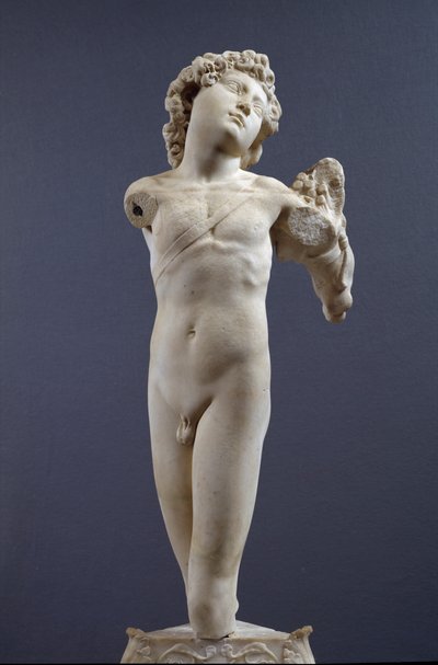 Nuori jousimies, n. 1490 (marmori) tekijältä Michelangelo Buonarroti