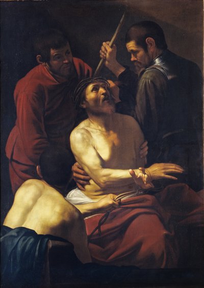 orjantappuroilla kruunattu Kristus, n. 1605. tekijältä Michelangelo Caravaggio