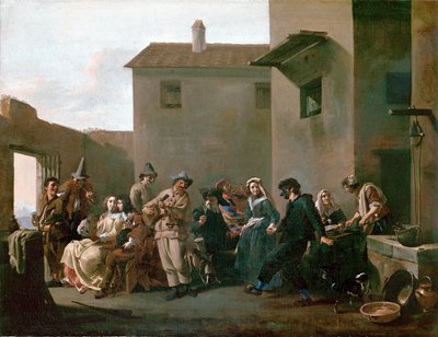 Tanssi Trattoriassa ... (öljy kankaalle) tekijältä Michelangelo Cerquozzi