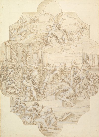Pyhän Anastasian marttyyrikuolema, 1721. tekijältä Michelangelo Cerruti