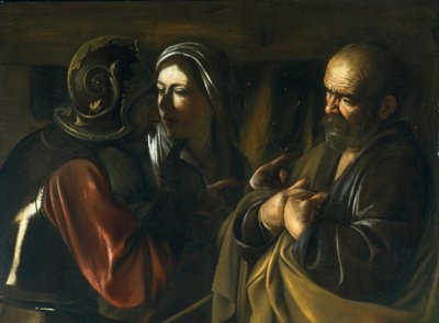 Pyhän Pietarin kieltäminen, 1610 tekijältä Michelangelo Merisi Caravaggio