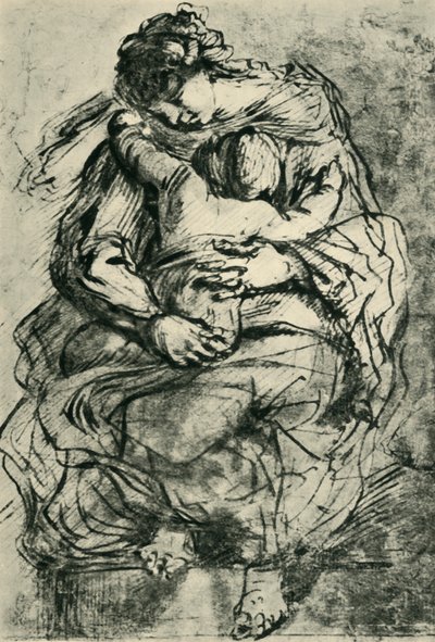 Madonna ja lapsi, 1500-luvun loppu - 1600-luvun alku, 1943. tekijältä Michelangelo Merisi Caravaggio
