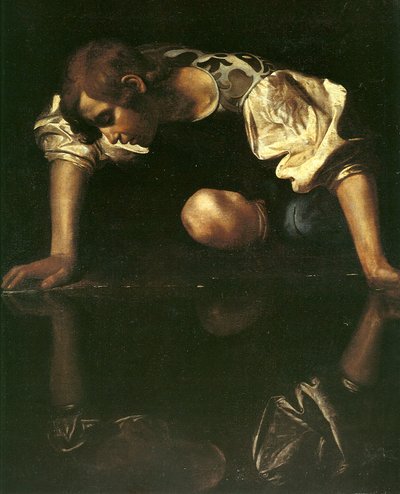 Narcissus, 1598-1599 tekijältä Michelangelo Merisi Caravaggio
