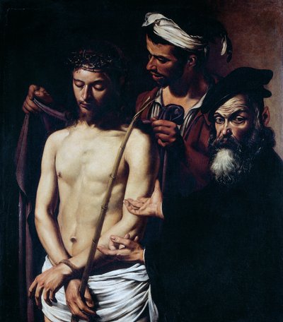 Ecce Homo, n. 1605 (öljy kankaalle) tekijältä Michelangelo Merisi da Caravaggio