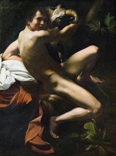 Pyhä Johannes Kastaja, Nuoret oinaan kanssa tekijältä Michelangelo Merisi da Caravaggio