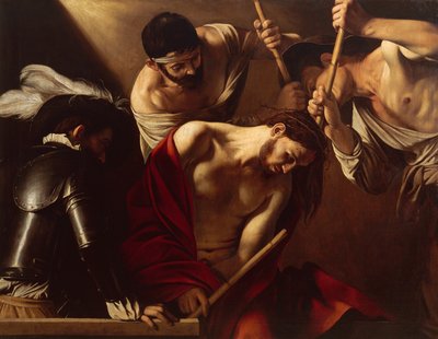 The Crowning with Thorns, n. 1603 (öljy kankaalle) tekijältä Michelangelo Merisi da Caravaggio
