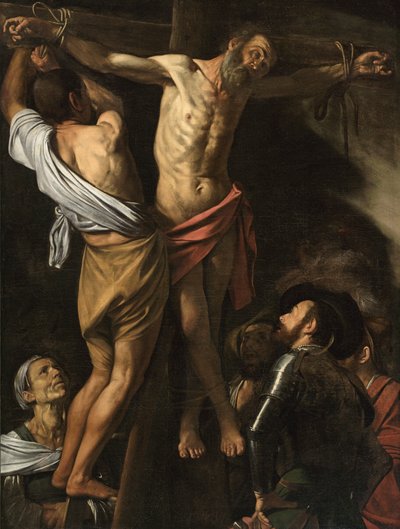 Pyhän Andreaksen ristiinnaulitseminen, 1606-07 tekijältä Michelangelo Merisi da Caravaggio