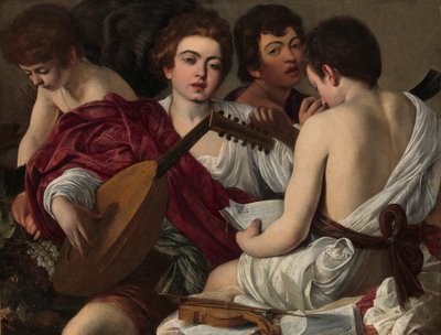 The Musicians, n. 1595 (öljy kankaalle) tekijältä Michelangelo Merisi da Caravaggio
