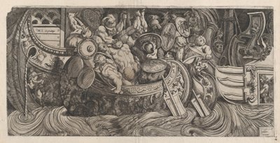 Rooman loiston peili: Meritaistelu, 1500-luku, 1500-luku. tekijältä Michele Lucchese