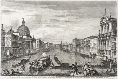 Suuri kanava San Simone Piccolon ja Santa Chiaran välillä, noin 1740-41. tekijältä Michele Marieschi