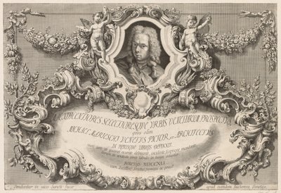 Näkymät Venetsiaan: Frontispiece - otsikkosivu, 1741. tekijältä Michele Marieschi