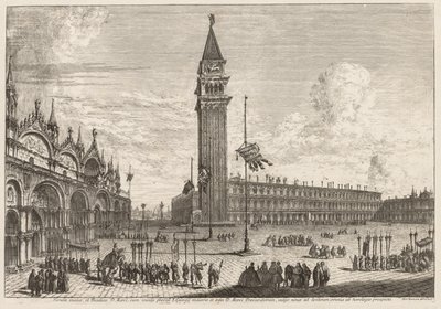 Näkymät Venetsiaan: Piazza ja Piazzetta, 1741. tekijältä Michele Marieschi