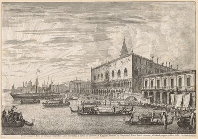 Näkymät Venetsiaan: Molo ja S. M. Della Salute tekijältä Michele Marieschi