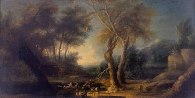 Kalliomaisema, noin 1730 (öljy kankaalle) tekijältä Michele Pagano