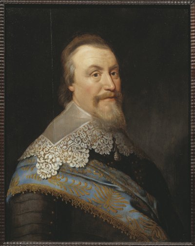 Muotokuva kreivi Axel Oxenstiernasta (Oxenstjerna) (1583-1654), Mierevelt (Mierveld, Mireveldt), Michiel Jansz. pakettiauto, työpaja . Öljy puulle. Mitat: 74x57,5 cm. Tukholman kansallismuseo tekijältä Michiel Jansz. van (studio of) Miereveld