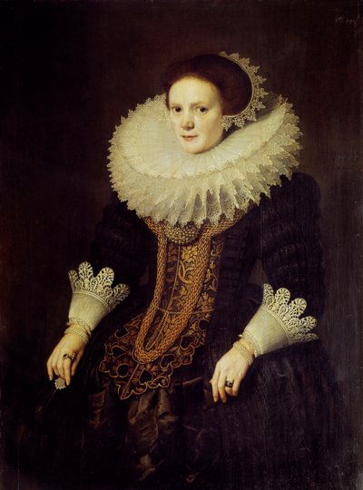 Hollantilaisen naisen muotokuva Michiel Van Miereveldin (1567-1641) maalaus tekijältä Michiel Jansz. van Miereveld