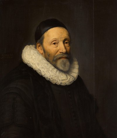 Johannes Wtenbogaertin (1557-1644) muotokuva tekijältä Michiel Jansz van Mierevelt (workshop of)