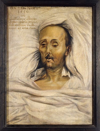 Baijerin herttua Vilhelm V kuolinvuoteellaan, 1550 tekijältä Mielich