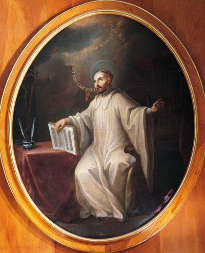 Pyhä Bernard Clairvaux, Miguel Cabrera (1695-1768) tekijältä Miguel (attr. to) Cabrera