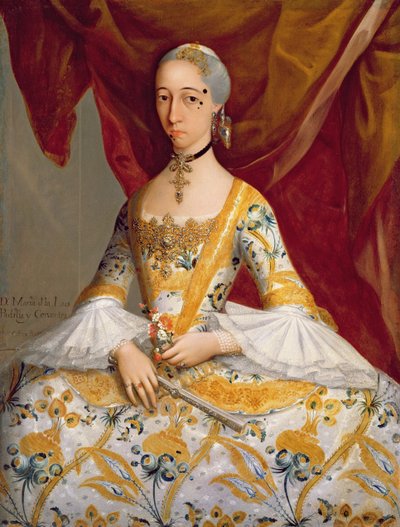 Dona Maria de la Luz Padilla y Cervantes (öljy kankaalle) tekijältä Miguel Cabrera