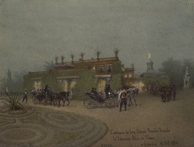 Alice, Hessenin prinsessa, saapui Livadiaan 10. lokakuuta 1894 1895 tekijältä Mihaly von Zichy