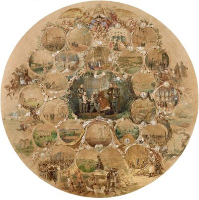 Sävellys keisari Aleksanteri II:n hopeahäiden juhliin, 1866 tekijältä Mihaly von Zichy