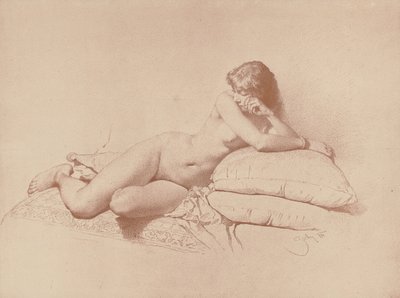Tutkimus makuulla olevasta naisesta, 1885 tekijältä Mihaly von Zichy