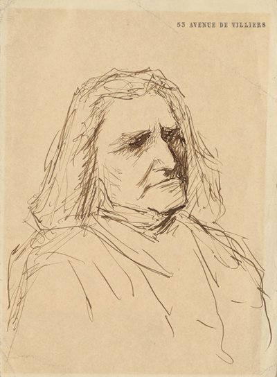 Franz Lisztin muotokuva 1811-1886, 1880-luku. tekijältä Mihály Munkácsy