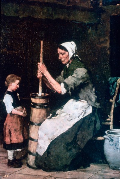 Woman at the Churn, 1864-1900 tekijältä Mihály Munkácsy