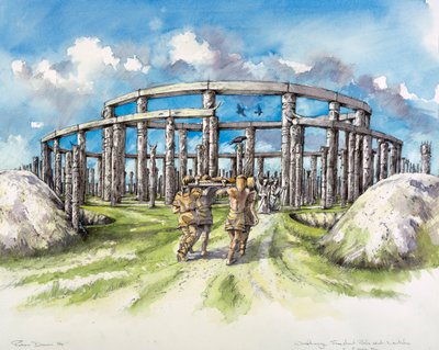 Woodhenge, 2400-luku eKr., 1990-2010 tekijältä Mike Seaforth