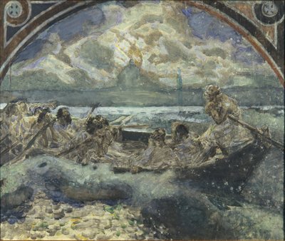 Jeesus kävelee veden päällä, 1890 tekijältä Mikhail Aleksandrovich Vrubel