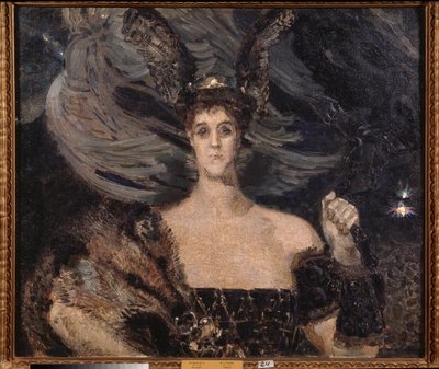 Valkyrie, taiteilijan ja suojelijakreivitär Maria Tenishevan muotokuva (Valkyrie, Taiteilijan ja suojelijakreivitär Maria Tenishevan muotokuva) - Mihail Aleksandrovich Vrubelin (Vroubel) maalaus (1856-1910), öljy kankaalle tekijältä Mikhail Aleksandrovich Vrubel