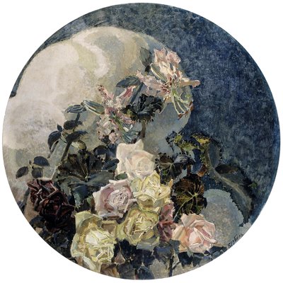Ruusut ja orkideat, 1894. tekijältä Mikhail Aleksandrovich Vrubel