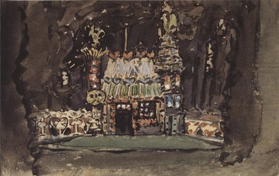 Lavastus E. Humperdinckin Hansel und Kerttu -oopperaan, 1895 tekijältä Mikhail Aleksandrovich Vrubel