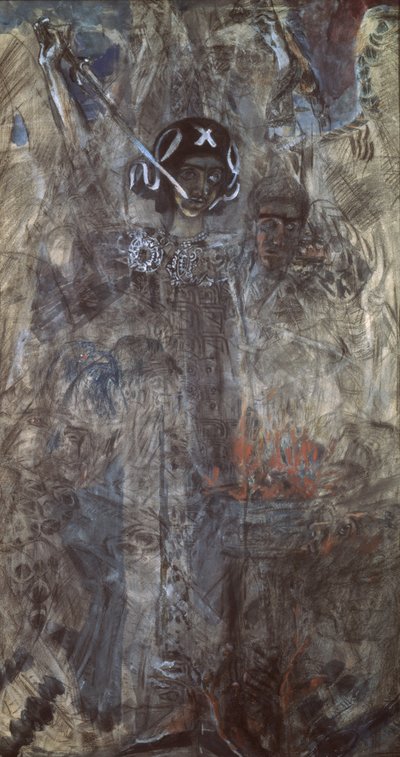 Profeetta Hesekielin näy, 1906 tekijältä Mikhail Aleksandrovich Vrubel