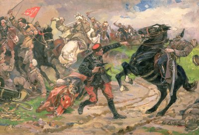 Punainen Dundich taistelussa tekijältä Mikhail Ivanovich Avilov