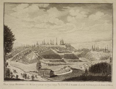 Näkymä Vladimirin kaupunkiin, 1769 tekijältä Mikhail Ivanovich Makhaev