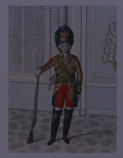 Henkivartijan ratsuväkirykmentin upseeri 1764-1796, 1840-luvun alku tekijältä Mikhail Ivanovich Terebenev