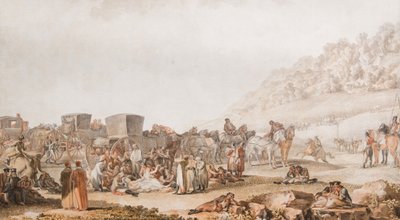 Prinssi Grigori Potjomkinin kuolema Bessarabian aroilla, 1791. tekijältä Mikhail Matveevich Ivanov