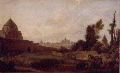 Näkymä Echmiadzinista Armeniassa (öljy kankaalle) tekijältä Mikhail Matveevich Ivanov